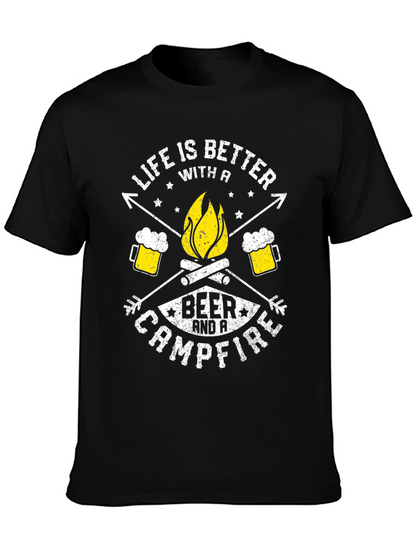 Life Is Better With A Beer & Campfire T-Shirt