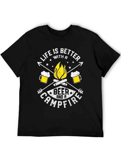 Life Is Better With A Beer & Campfire T-Shirt
