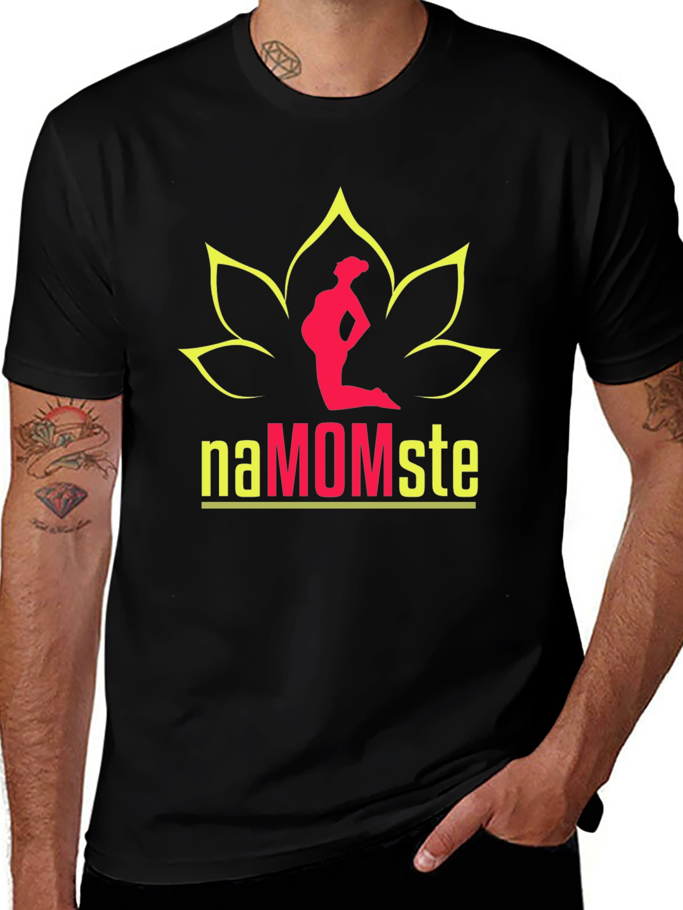 NaMOMste T-Shirt - Yoga Lotus Graphic Tee