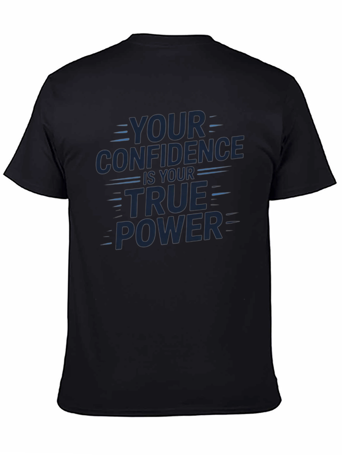 Confidence Power Graphic Tee - Stylish Black Shirt