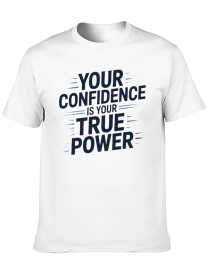 Confidence Power Graphic Tee - Stylish Black Shirt
