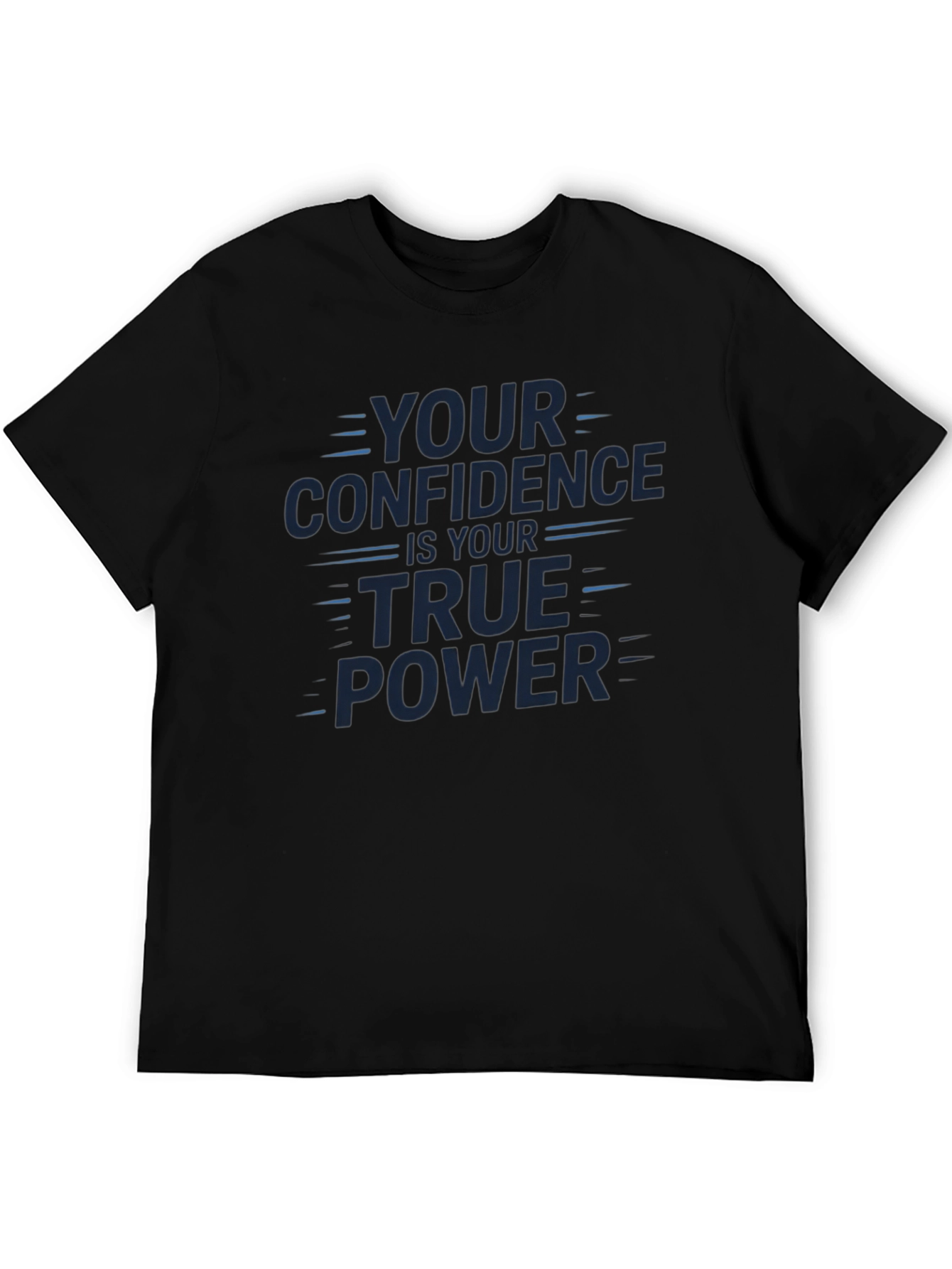 Confidence Power Graphic Tee - Stylish Black Shirt