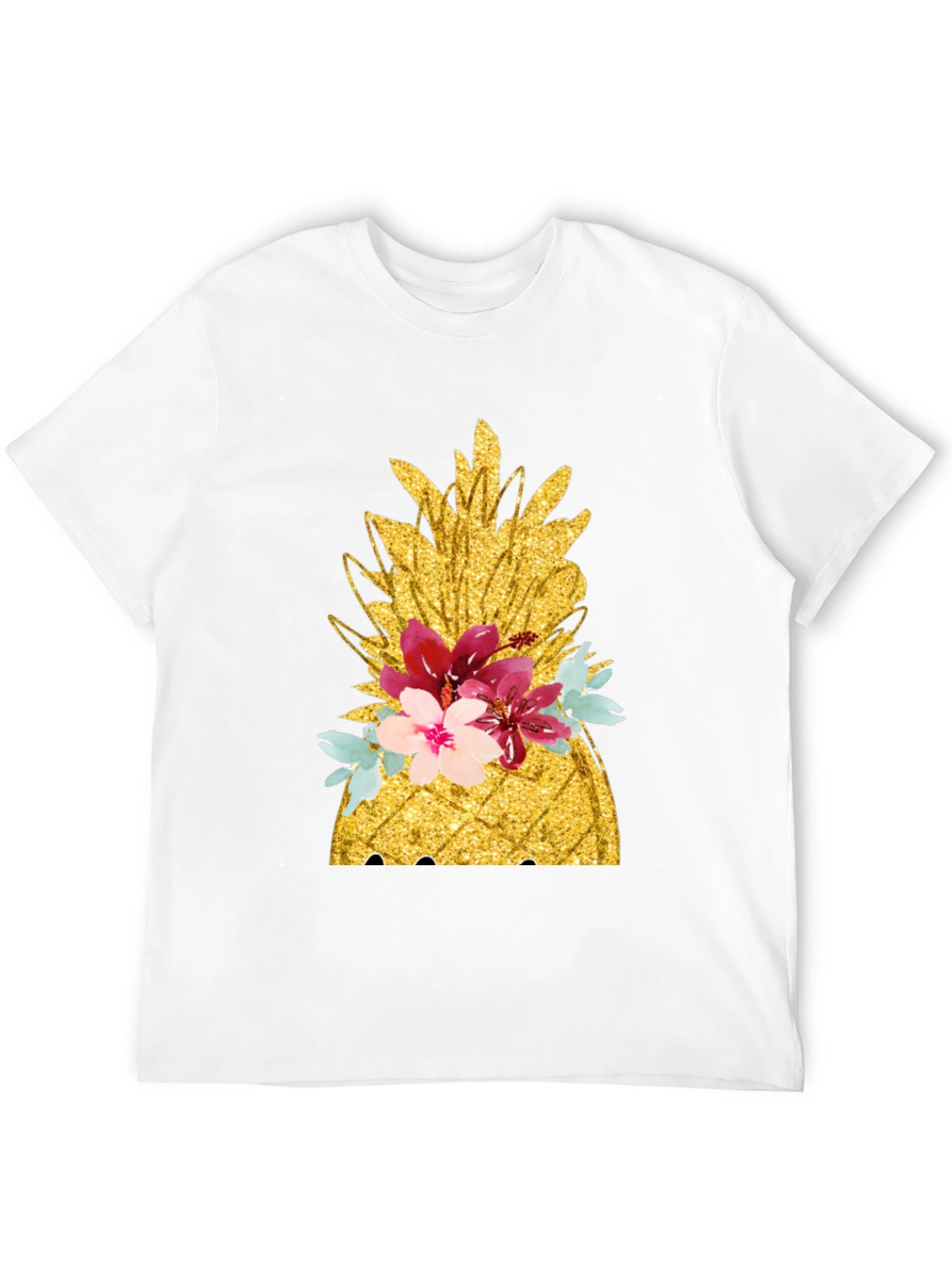 Floral Pineapple T-Shirt - Tropical Summer Vibes