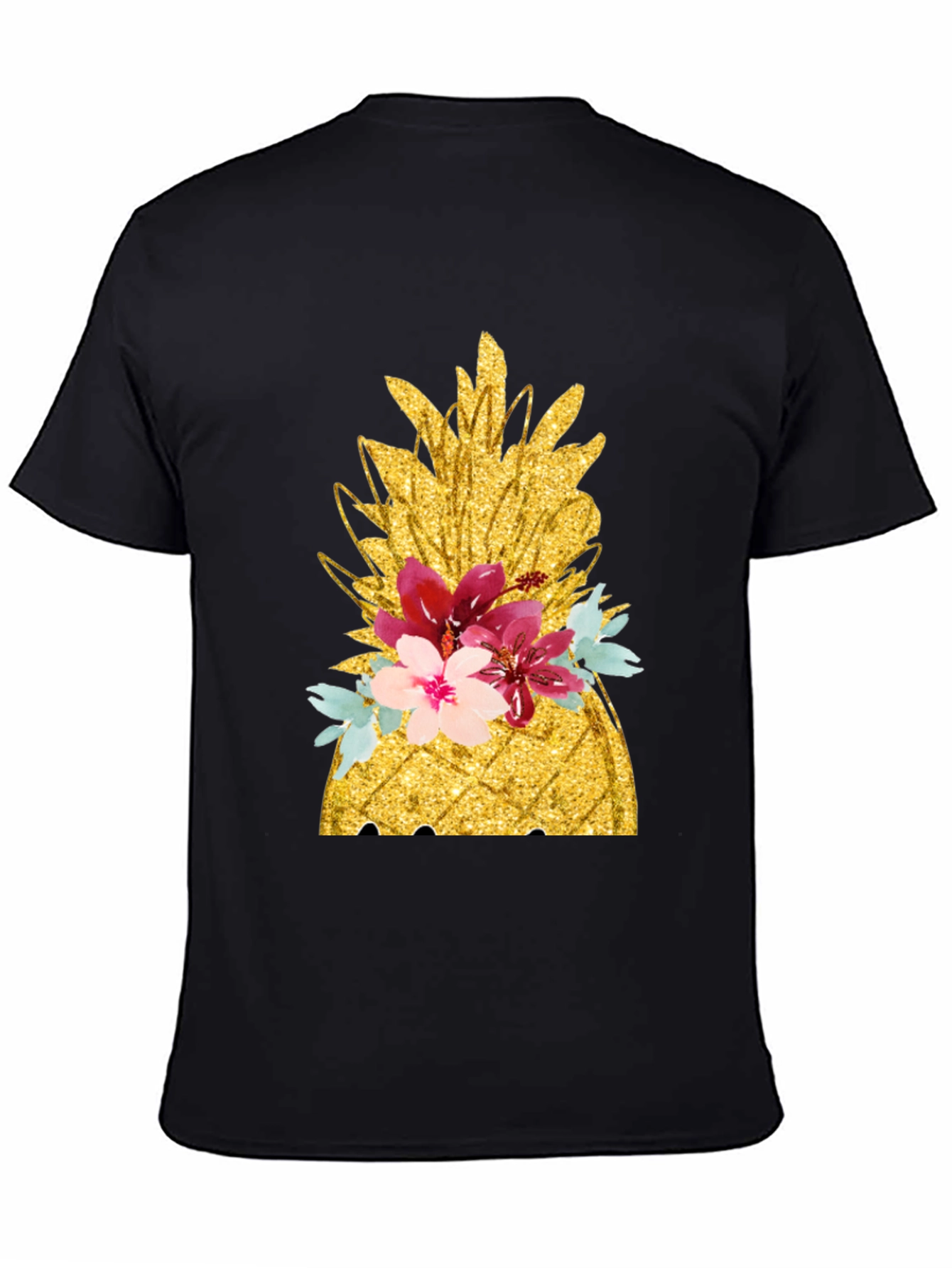 Floral Pineapple T-Shirt - Tropical Summer Vibes
