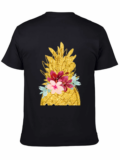 Floral Pineapple T-Shirt - Tropical Summer Vibes