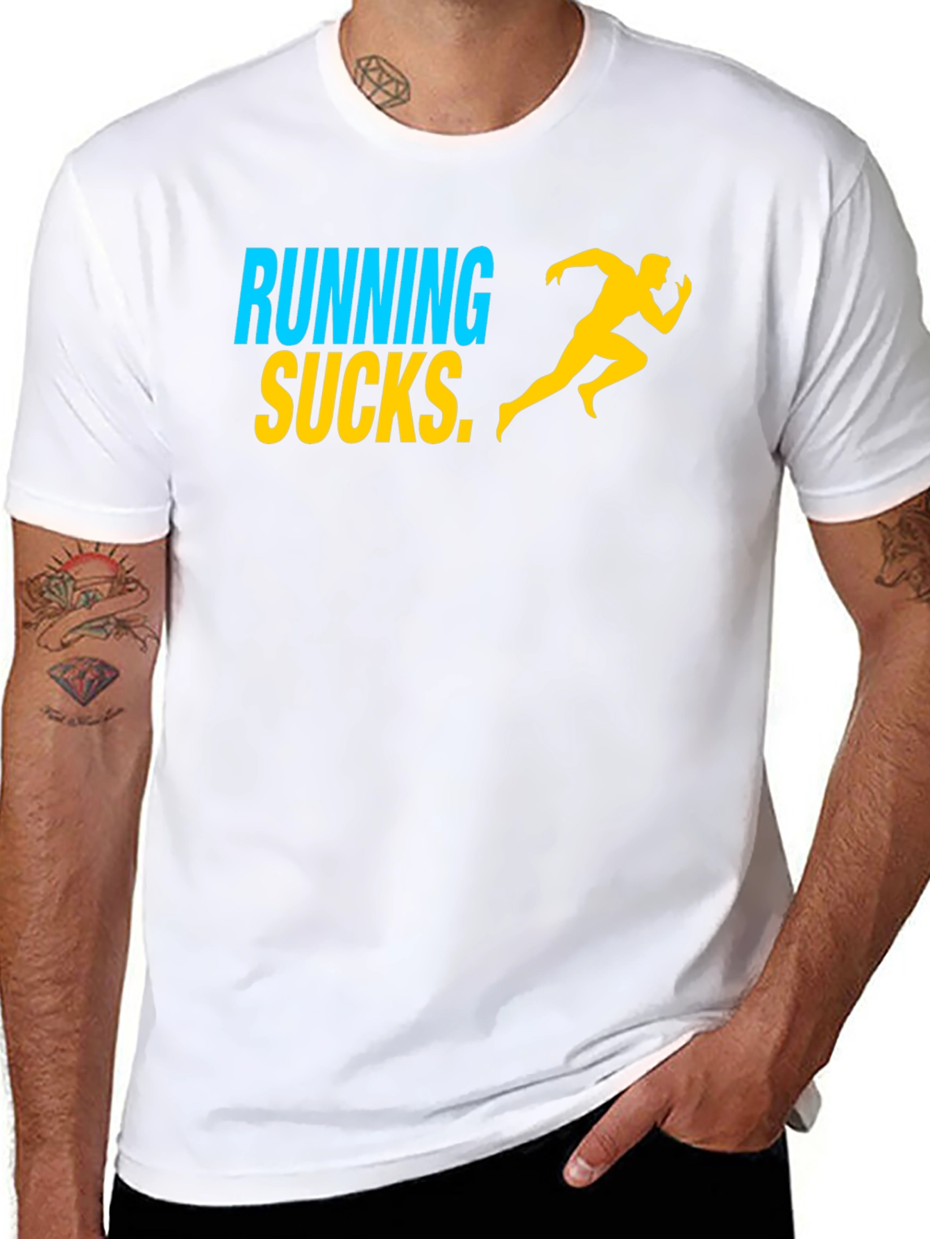 Running Sucks Graphic Tee - Mens Black T-Shirt