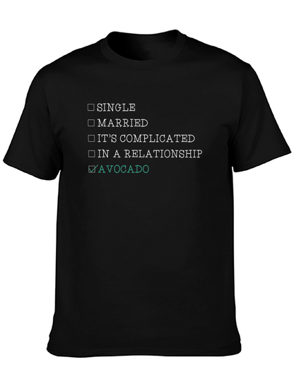 Avocado Relationship Status T-Shirt - Funny Foodie Tee