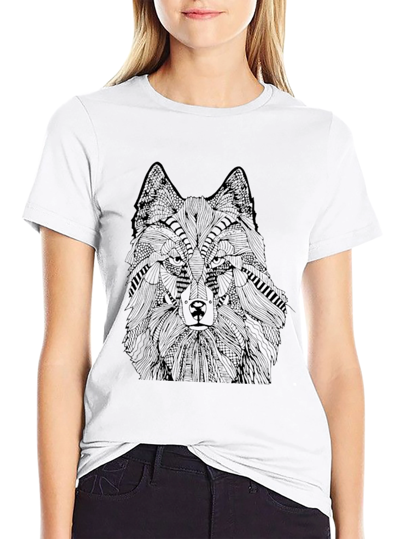 Wolf Graphic Black T-Shirt