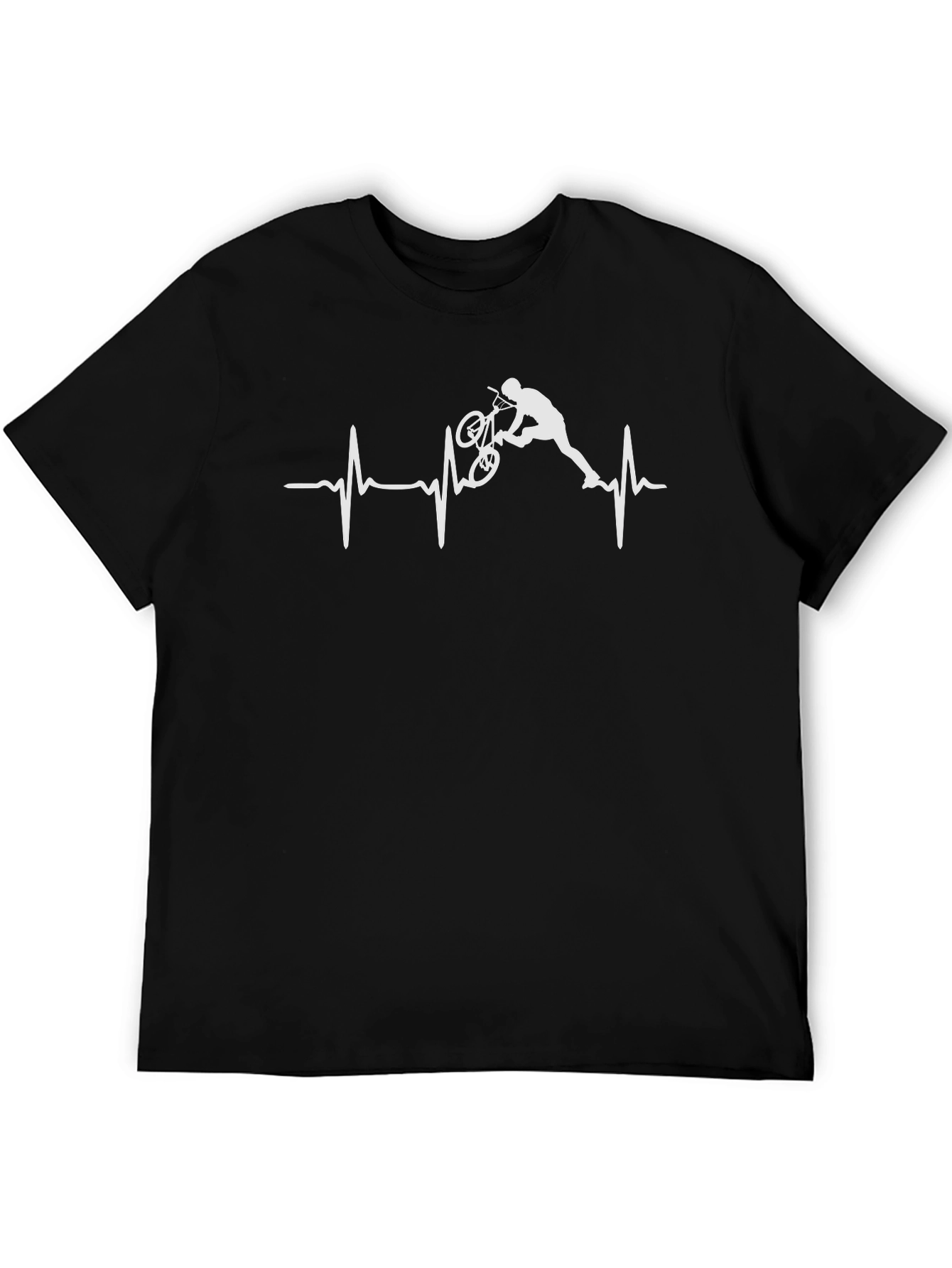Cyclist Heartbeat Graphic Tee - Black
