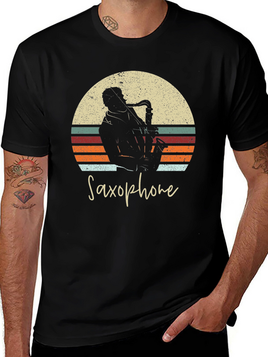 Retro Saxophone T-Shirt - Musician Apparel