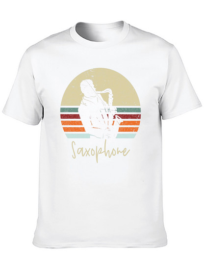 Retro Saxophone T-Shirt - Musician Apparel