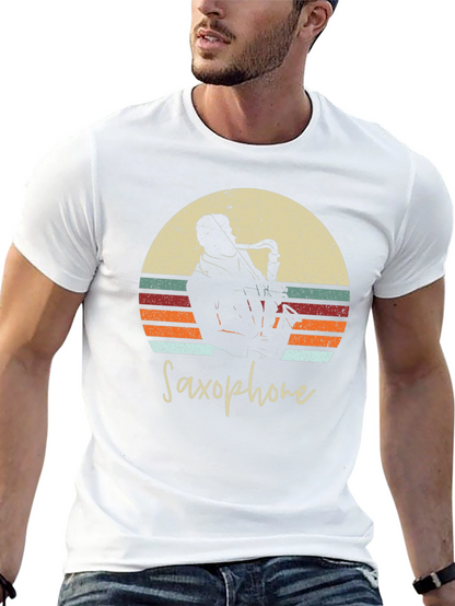 Retro Saxophone T-Shirt - Musician Apparel