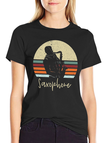 Retro Saxophone T-Shirt - Musician Apparel