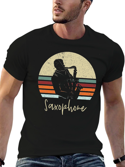 Retro Saxophone T-Shirt - Musician Apparel