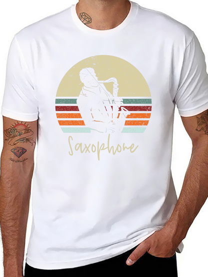 Retro Saxophone T-Shirt - Musician Apparel