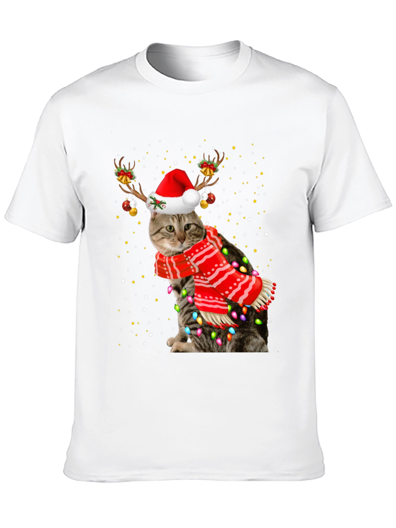 Festive Christmas Cat T-Shirt