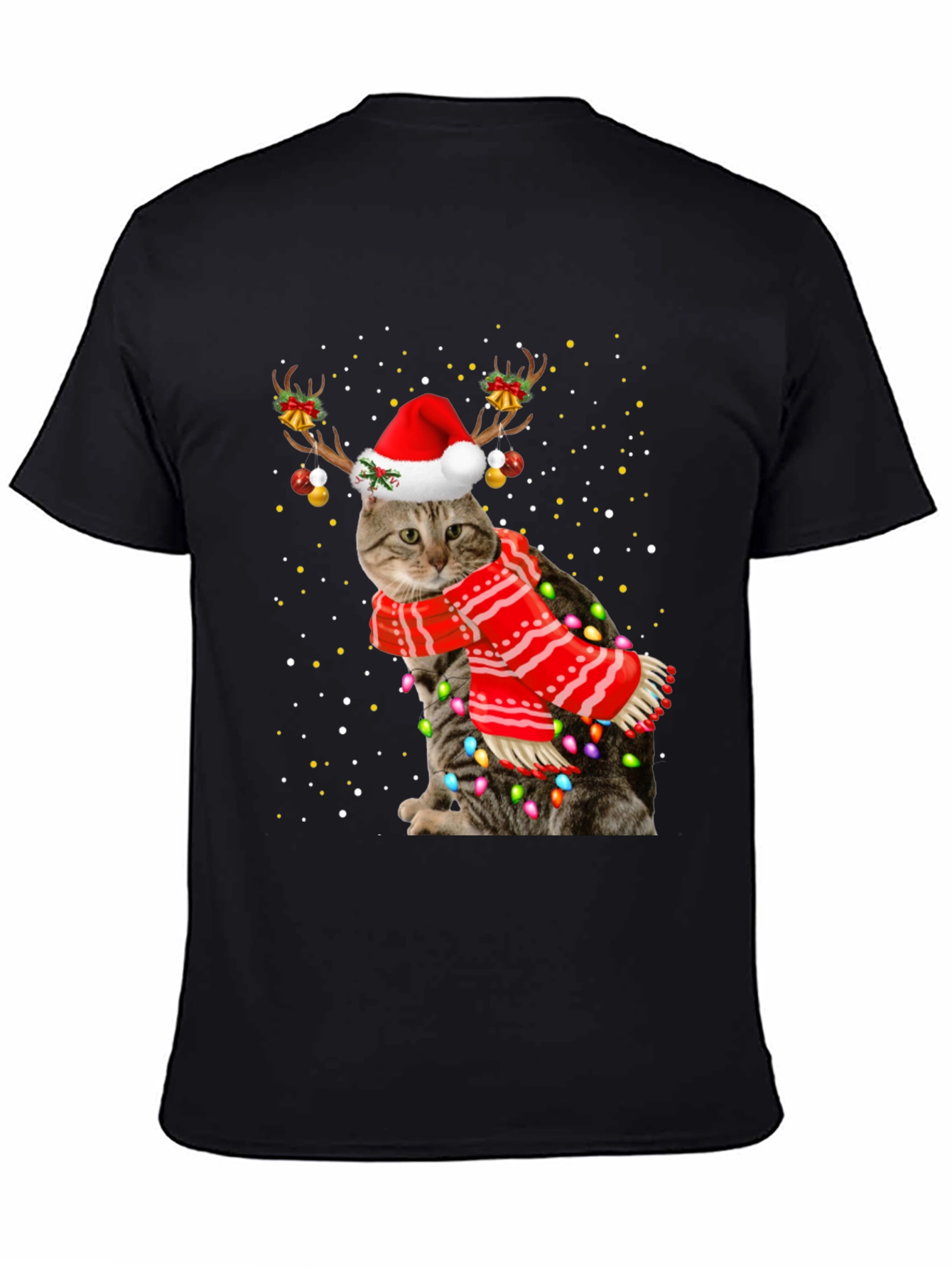 Festive Christmas Cat T-Shirt