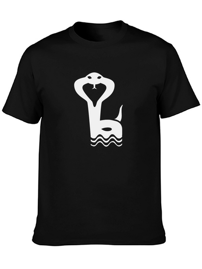 Black Snake Graphic Tee - Stylish Cobra Design