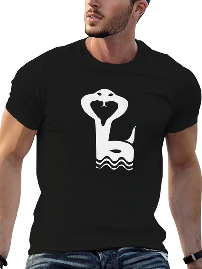 Black Snake Graphic Tee - Stylish Cobra Design