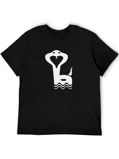 Black Snake Graphic Tee - Stylish Cobra Design