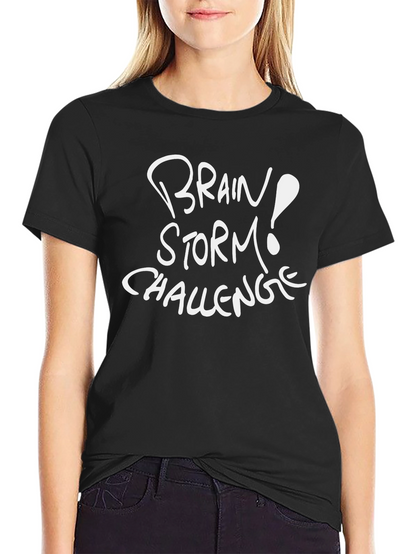 Brain Storm Challenge Black Graphic T-Shirt