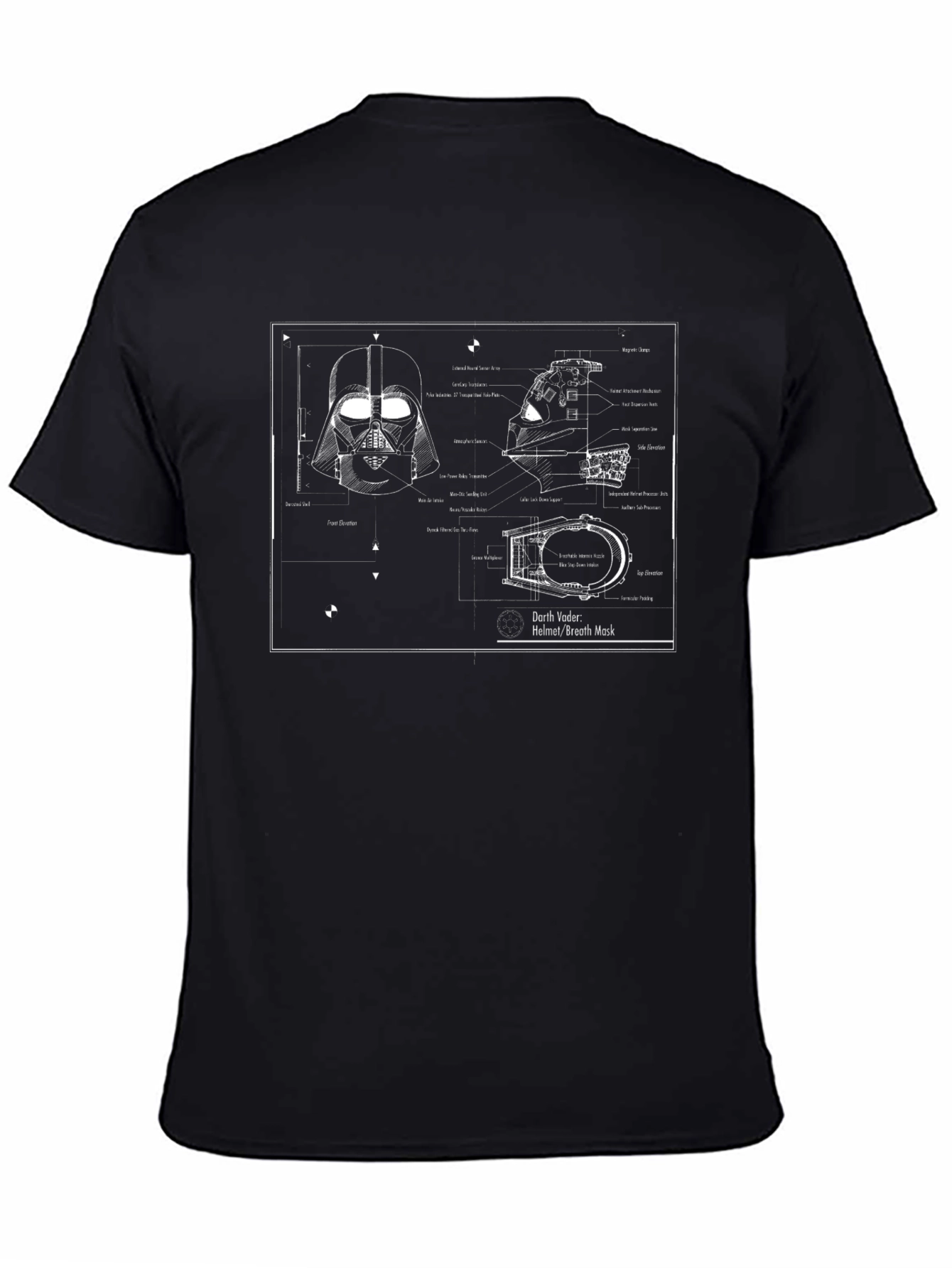 Darth Vader Blueprint T-Shirt - Star Wars Geek Tee