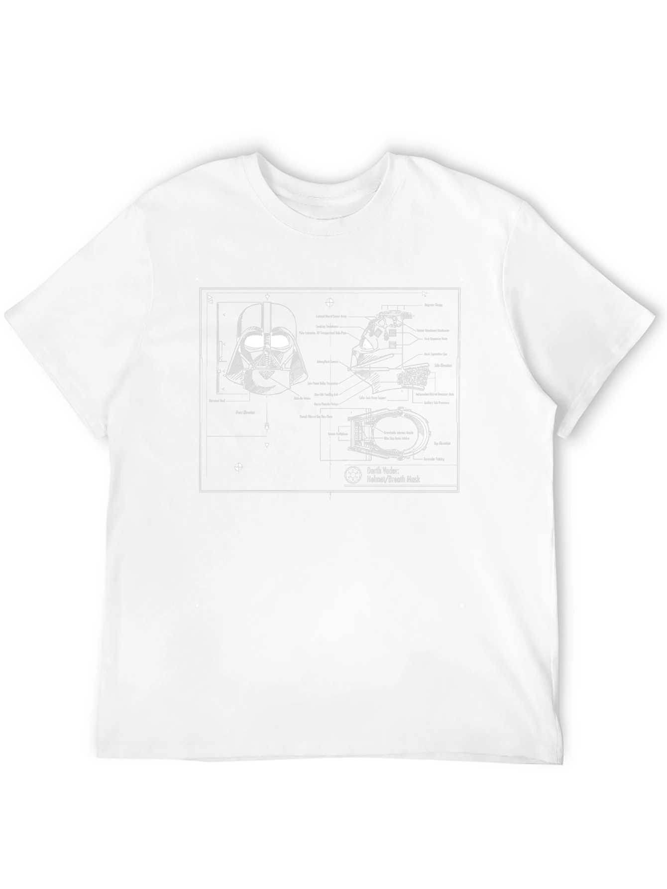 Darth Vader Blueprint T-Shirt - Star Wars Geek Tee