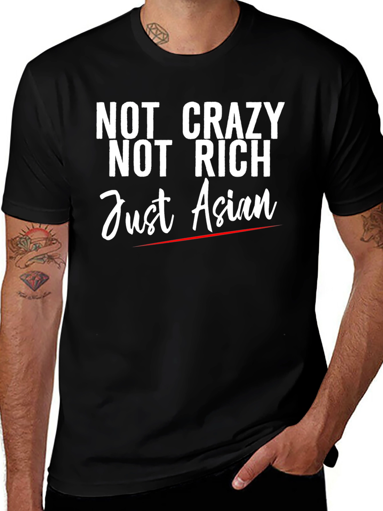 Not Crazy Not Rich Just Asian Graphic Tee