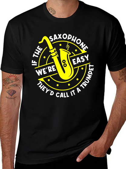 Saxophone Easy Trumpet Tee - Musician T-Shirt