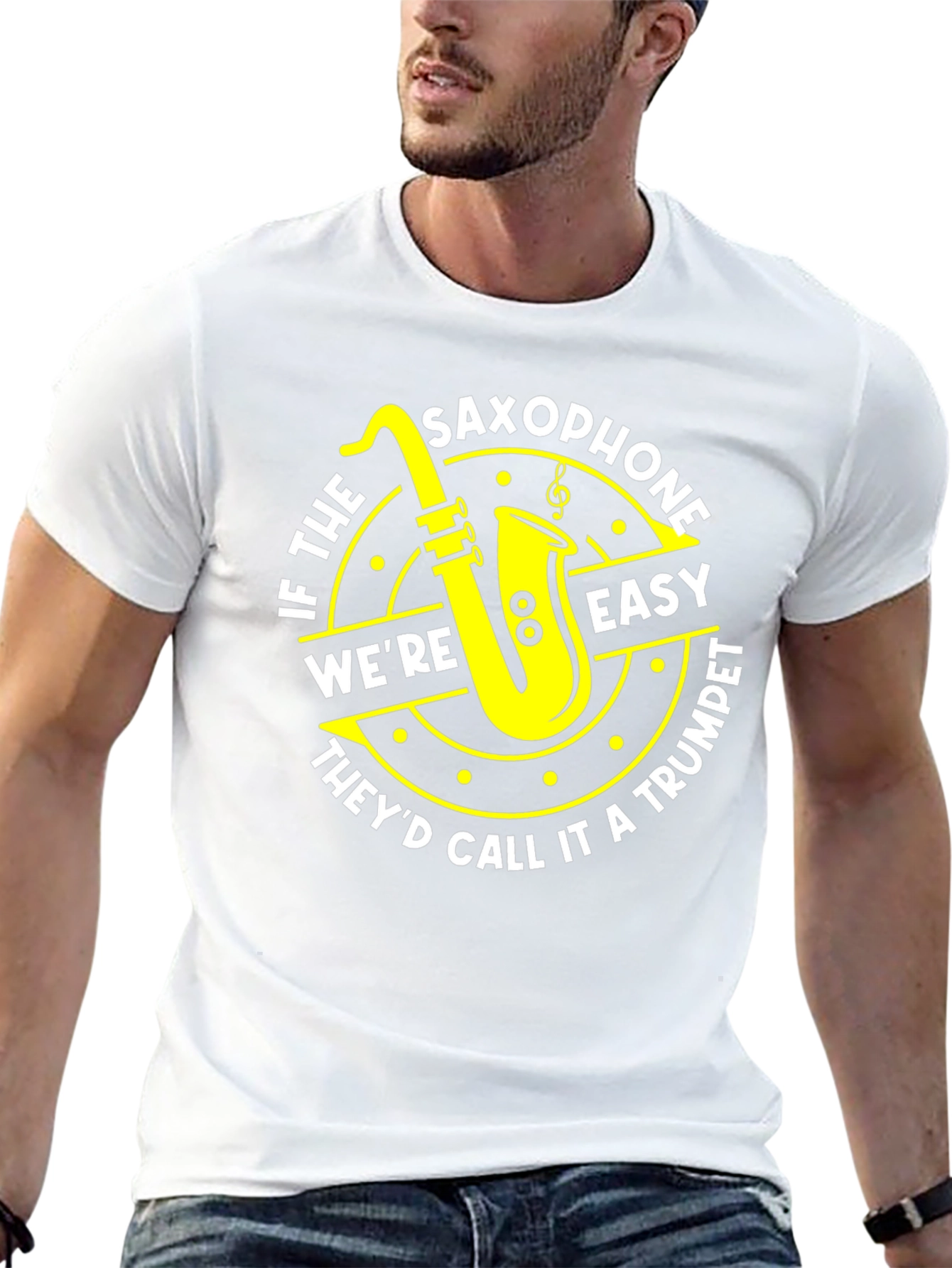 Saxophone Easy Trumpet Tee - Musician T-Shirt