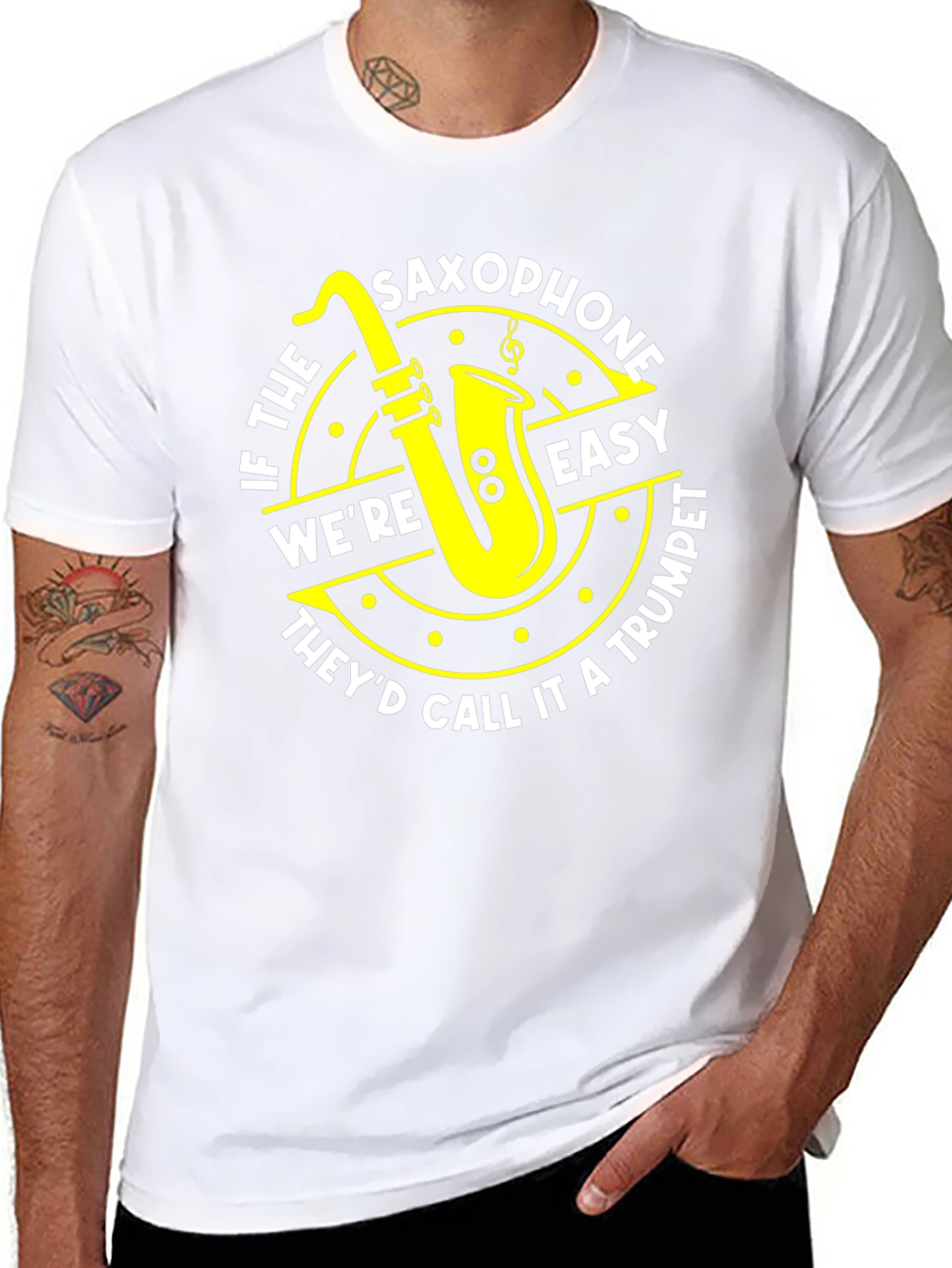 Saxophone Easy Trumpet Tee - Musician T-Shirt