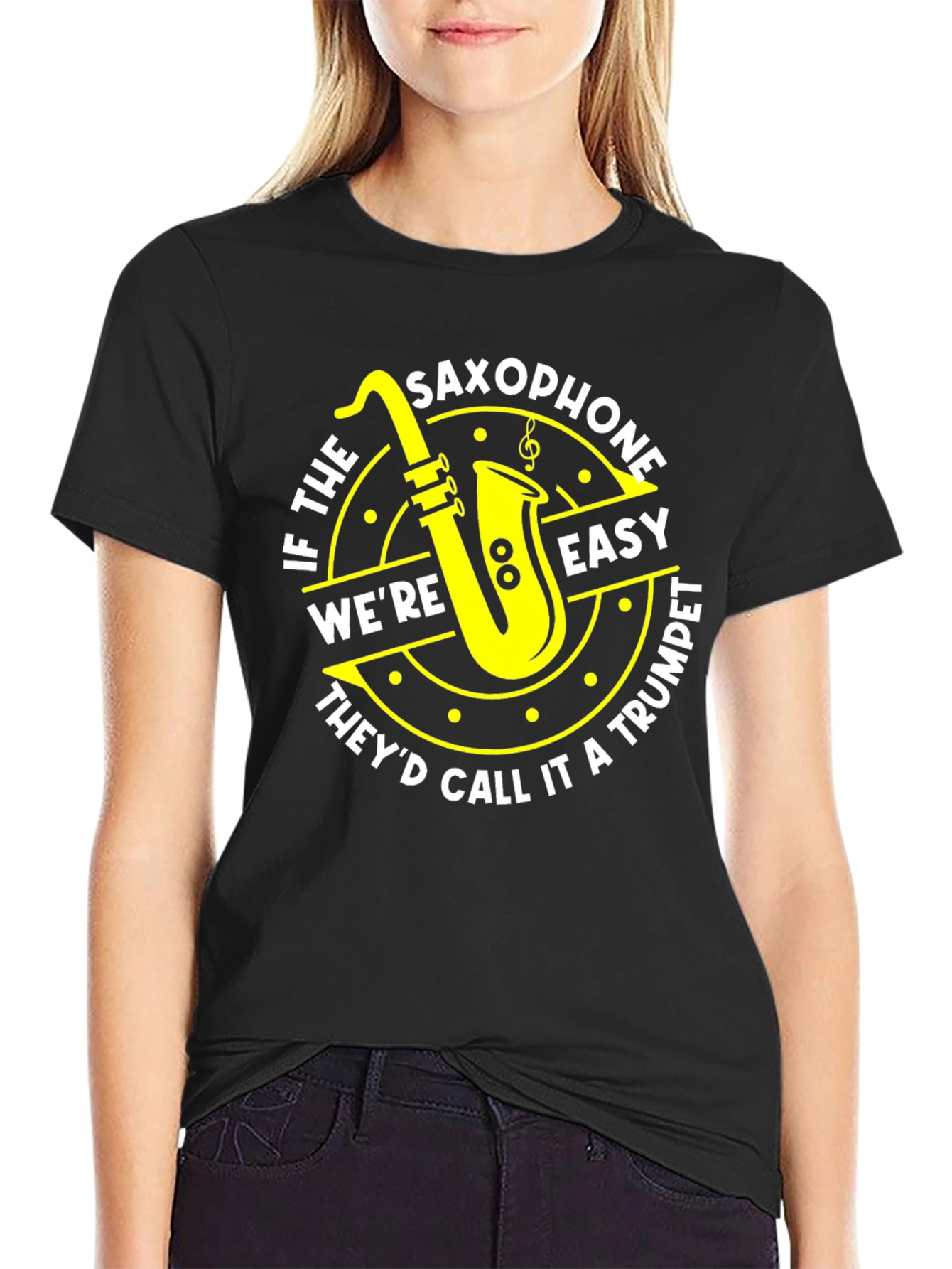 Saxophone Easy Trumpet Tee - Musician T-Shirt