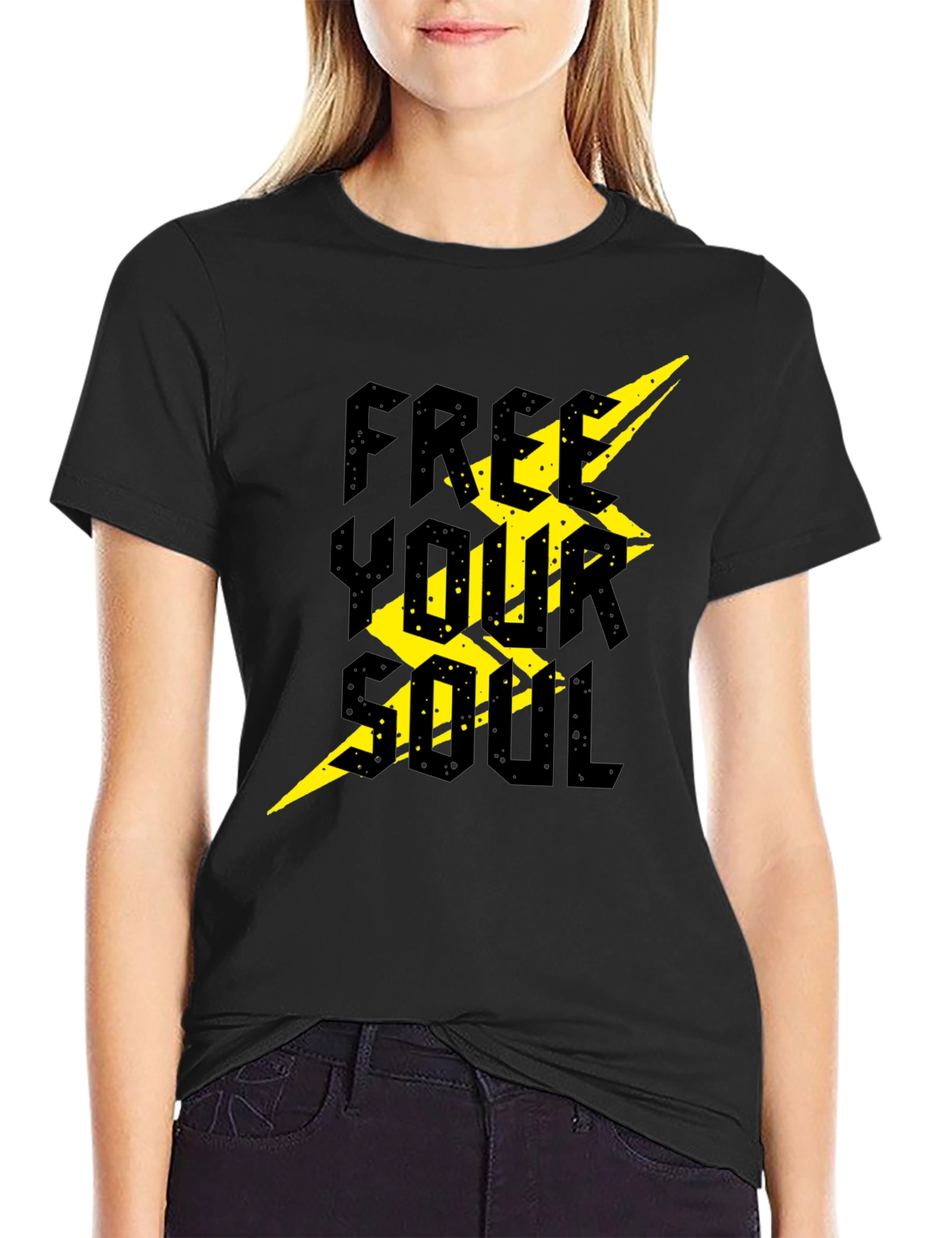 Free Your Soul Graphic T-Shirt - Black