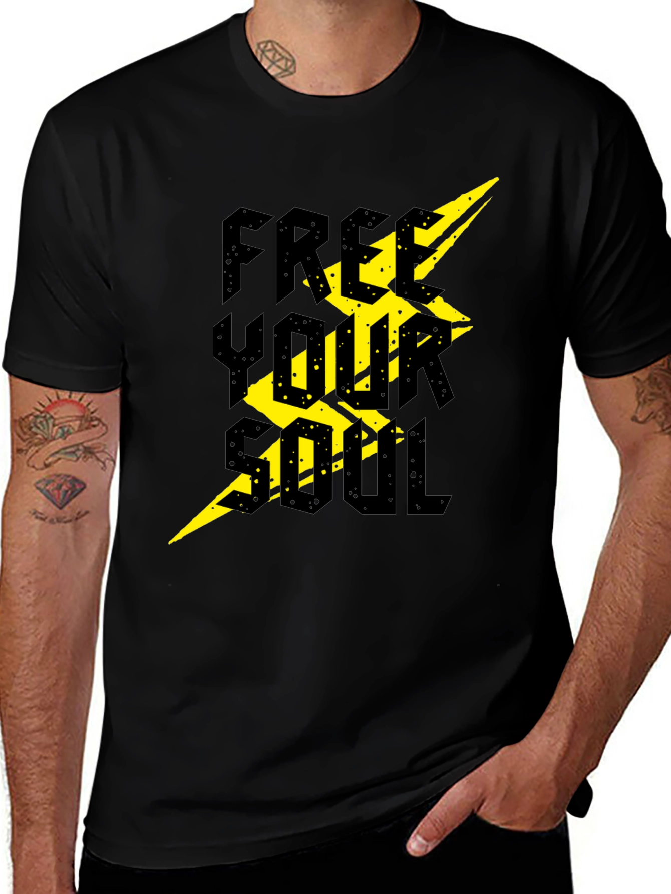 Free Your Soul Graphic T-Shirt - Black
