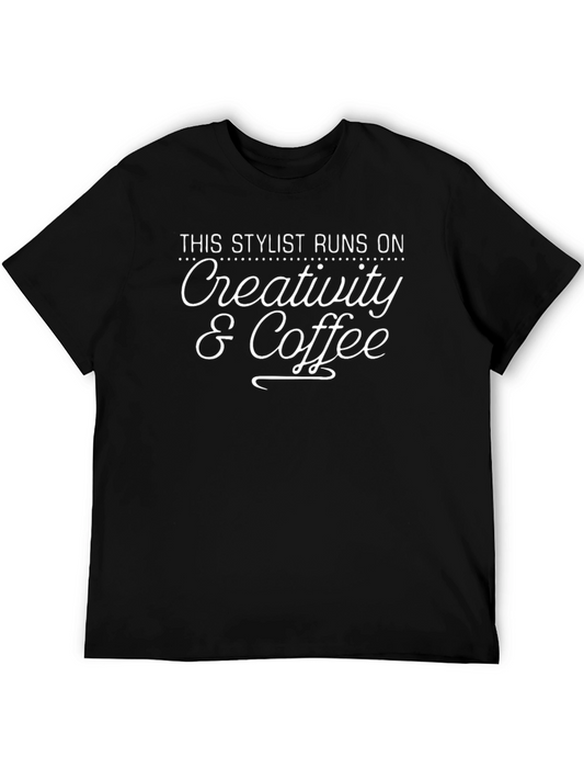 Stylist Creativity & Coffee Graphic T-Shirt