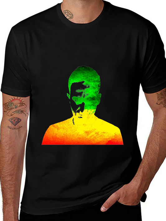 Rasta Man Graphic Black T-Shirt Reggae Style