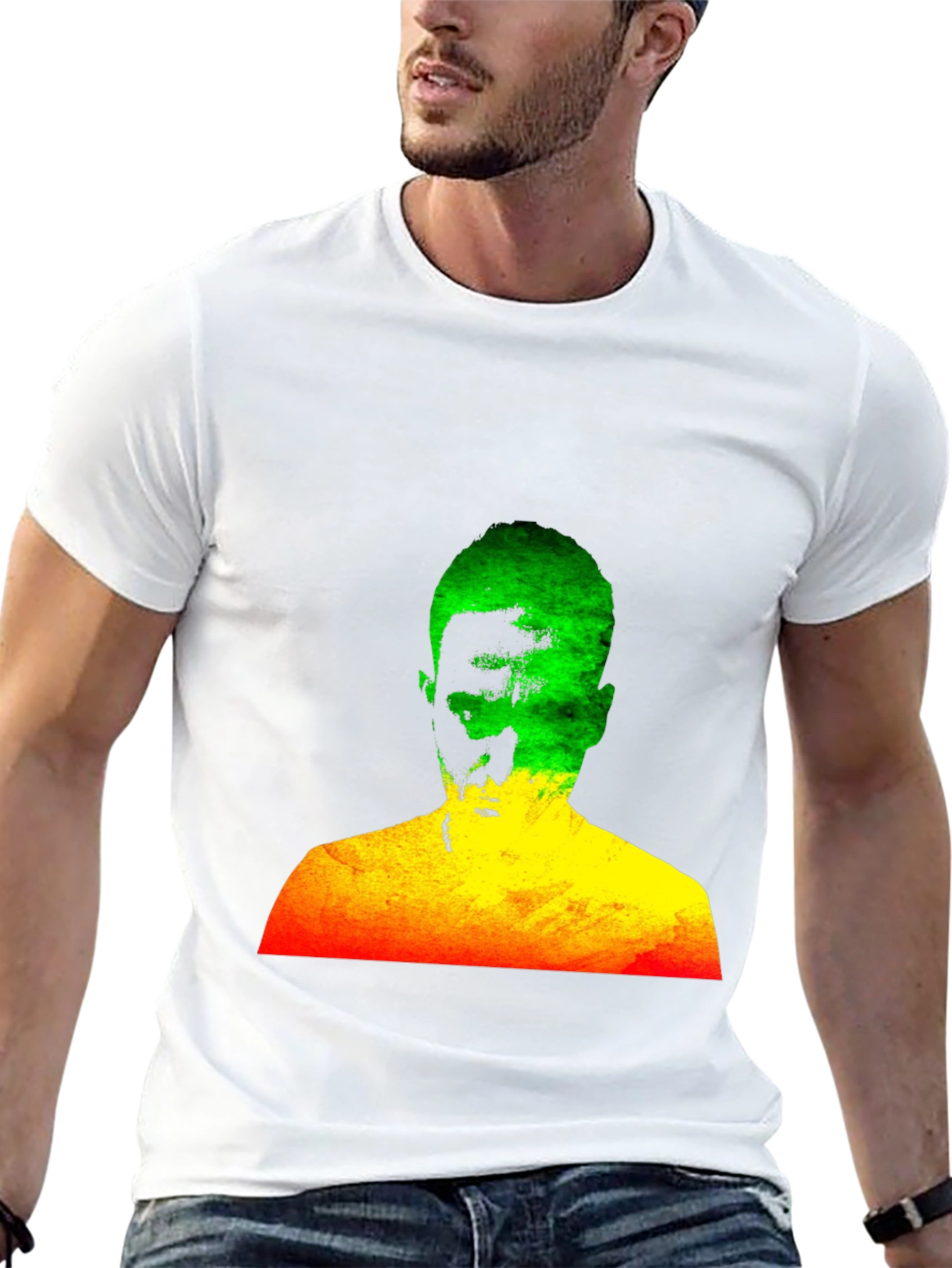 Rasta Man Graphic Black T-Shirt Reggae Style