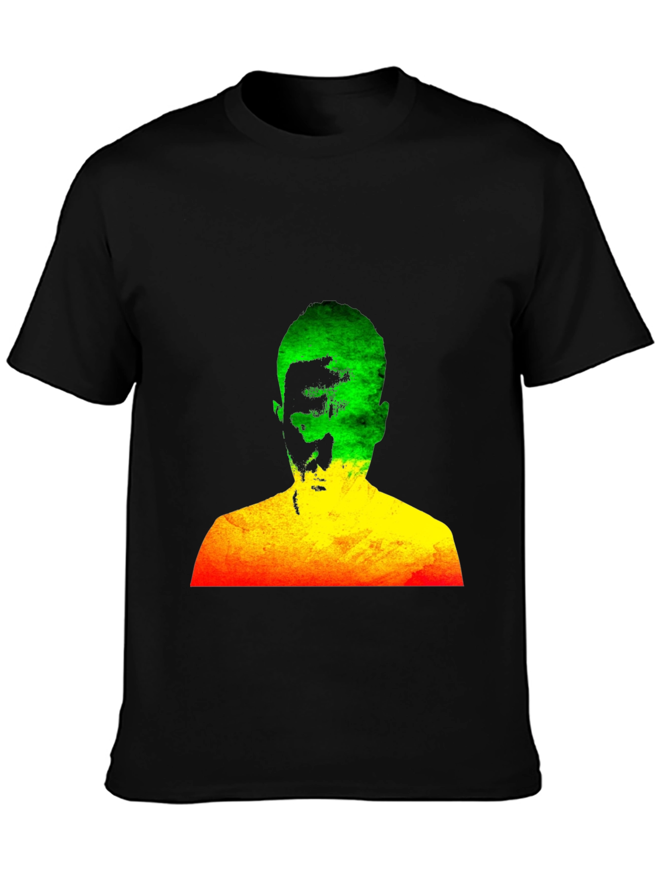 Rasta Man Graphic Black T-Shirt Reggae Style