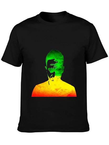 Rasta Man Graphic Black T-Shirt Reggae Style