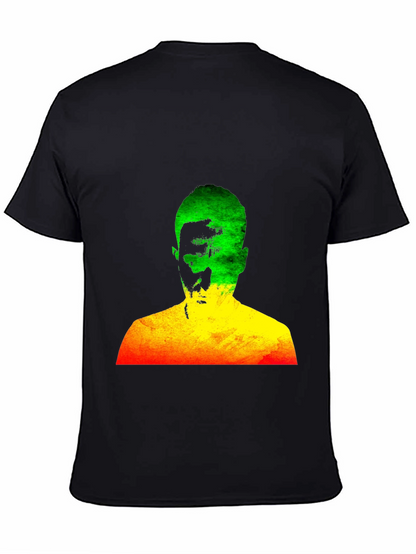 Rasta Man Graphic Black T-Shirt Reggae Style