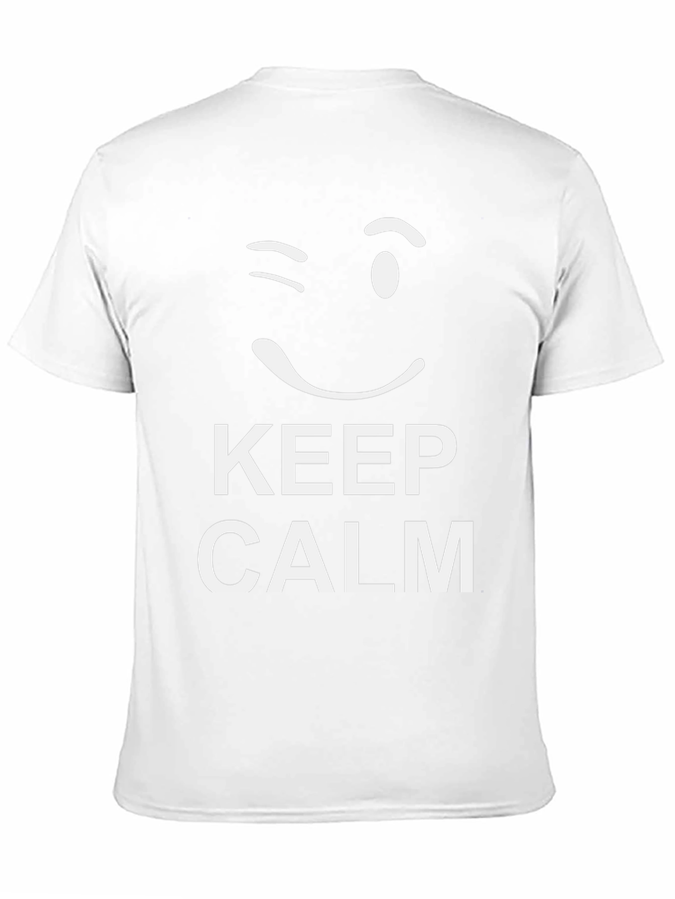 Keep Calm Wink Graphic Tee - Black Cotton T-Shirt