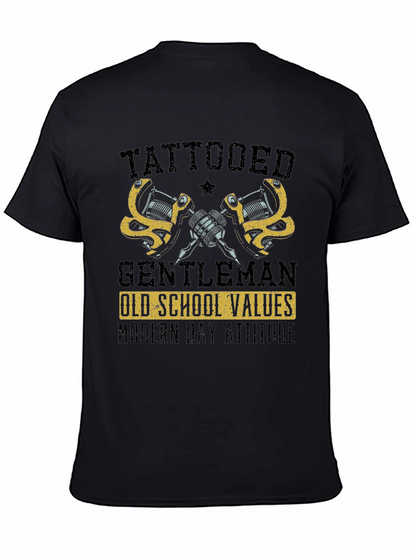 Tattooed Gentleman Old School Values Modern Attitude T-Shirt