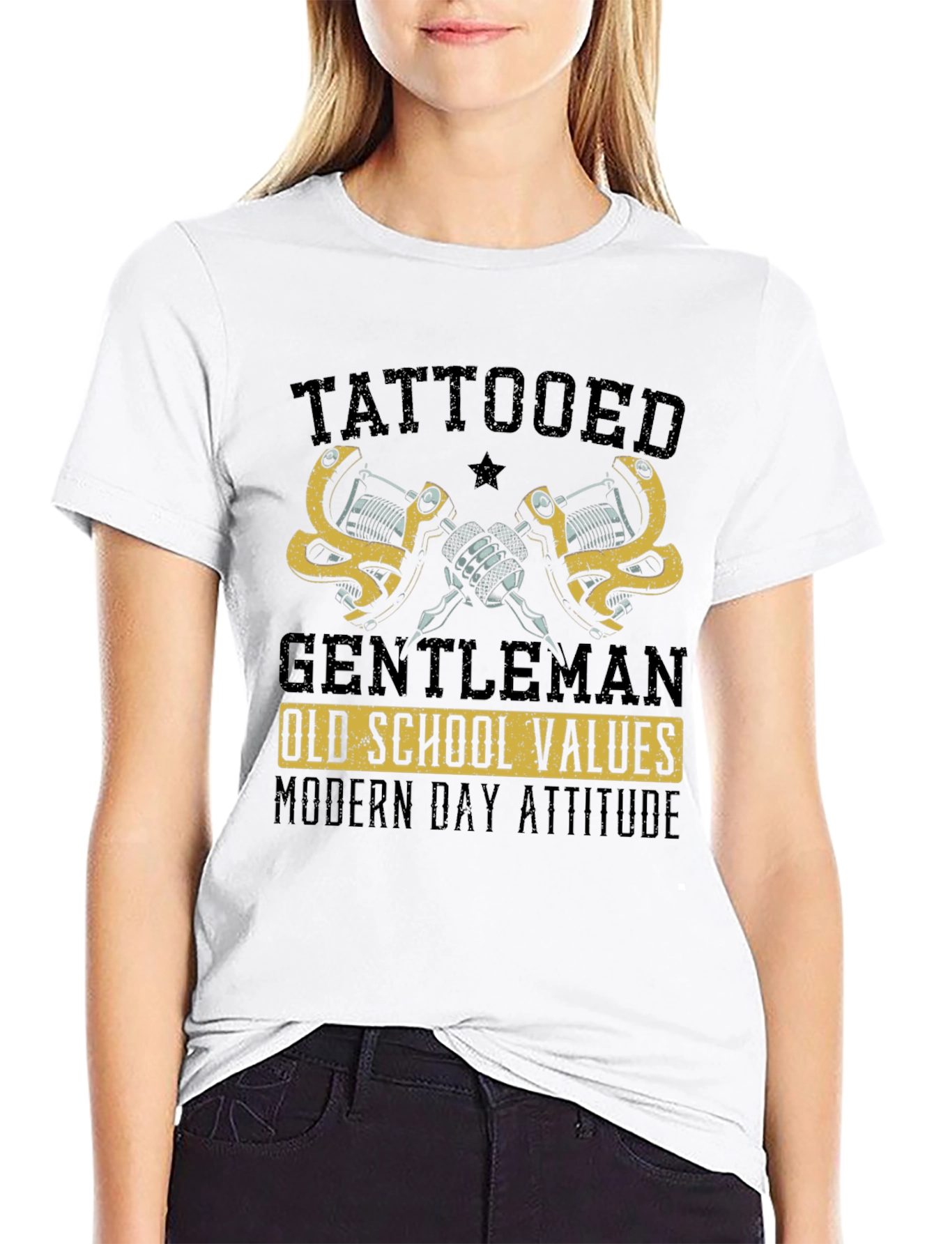 Tattooed Gentleman Old School Values Modern Attitude T-Shirt