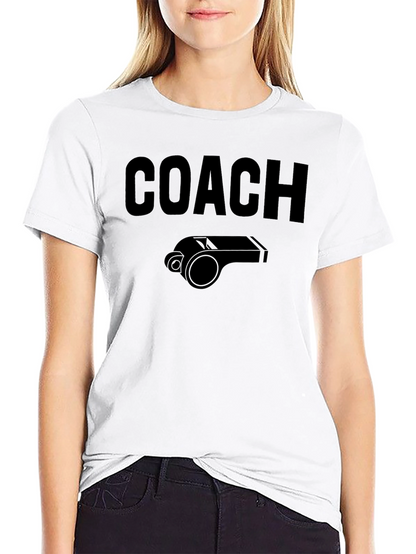 Coach Whistle Graphic Tee - Black