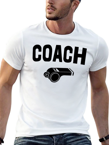 Coach Whistle Graphic Tee - Black