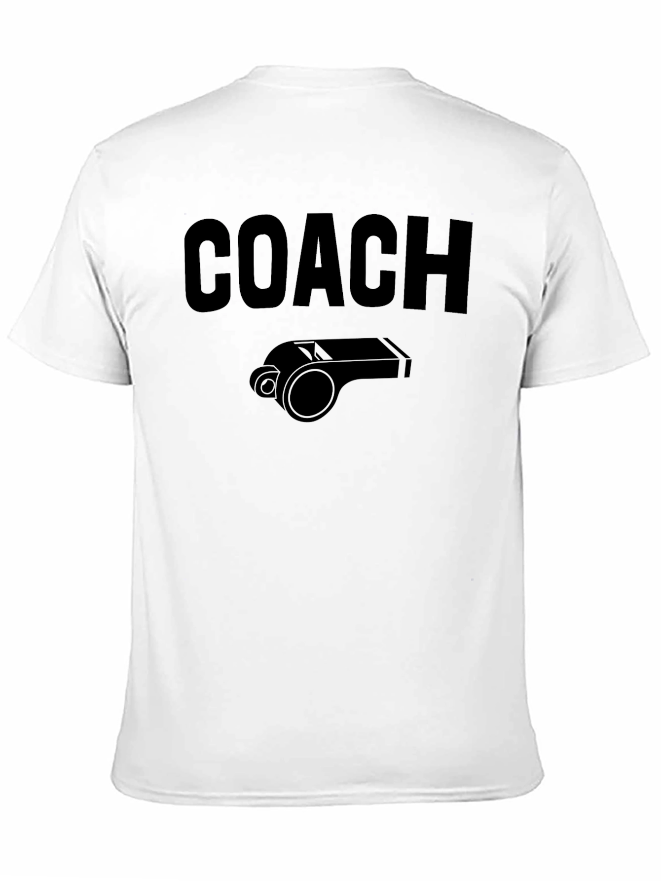 Coach Whistle Graphic Tee - Black