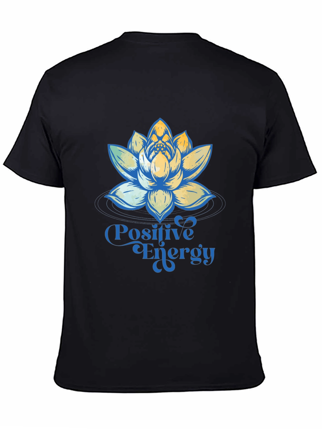 Positive Energy Lotus Flower Graphic T-Shirt