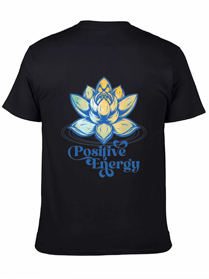 Positive Energy Lotus Flower Graphic T-Shirt