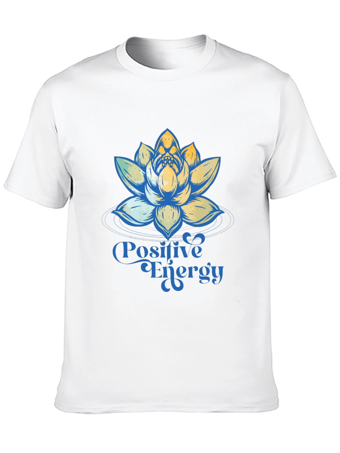 Positive Energy Lotus Flower Graphic T-Shirt