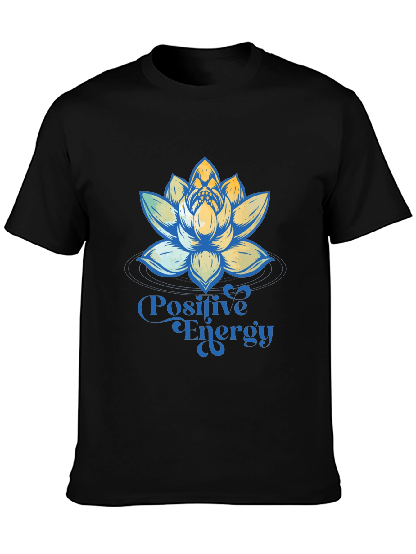 Positive Energy Lotus Flower Graphic T-Shirt